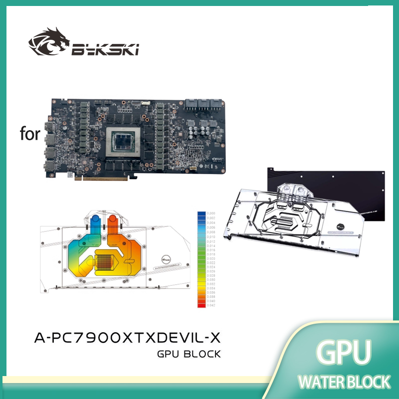 Rx 7900 Xtx 24Gb - Водяной блок графического процессора Bykski A-PC7900XTXDEVIL-X