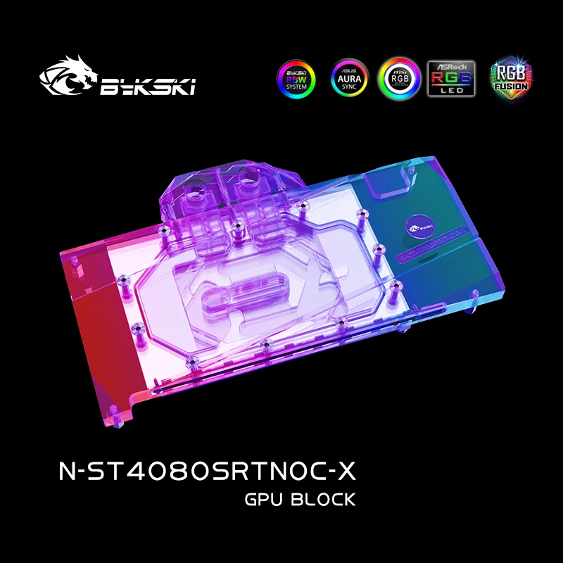 Rtx 4080 Water Cooling Block - Блок водяного охлаждения Bykski N-ST4080SRTNOC-X для