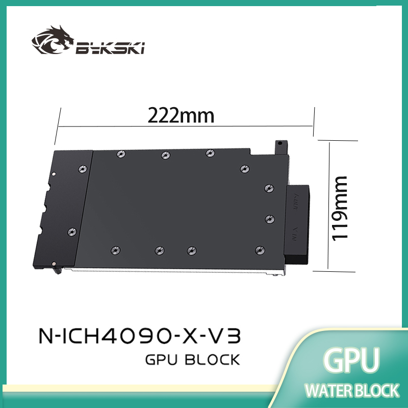 Rtx 4090 Water Block Full Cover - Водоблок для графического процессора Bykski, используемый