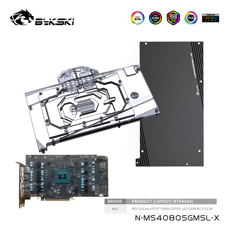 Rtx 4080 Water Cooling Block - Водяной блок Bykski для MSI Geforce