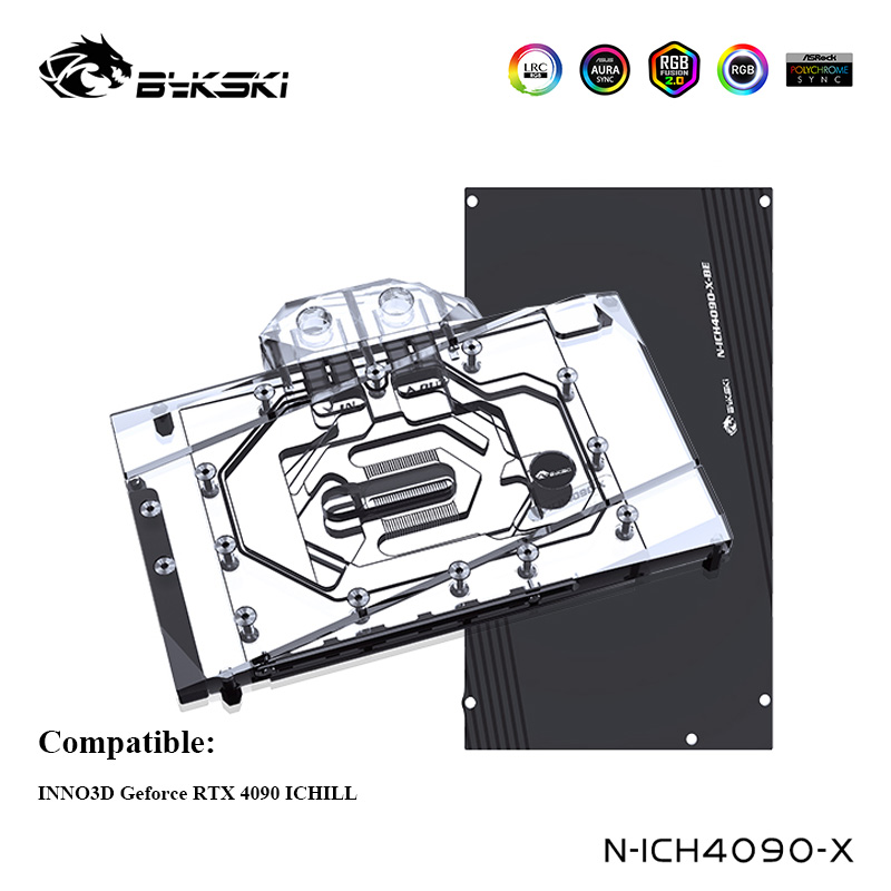 Водяной охладитель Bykski для  – обзор и цена Rtx 4090 Water Block Full Cover
