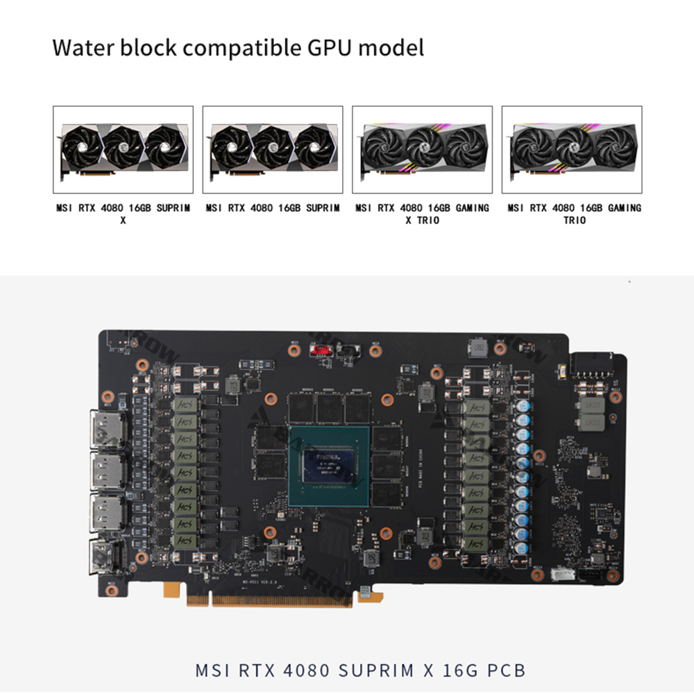 Водоблок BARROW BS-MSG4080M-PA – обзор и цена Rtx 4080 Water Cooling Block