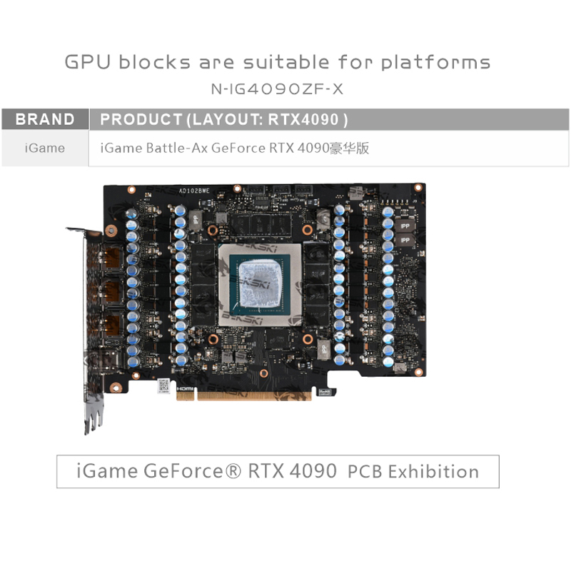 Блок графического процессора B – обзор и цена Rtx 4090 Water Block Full Cover
