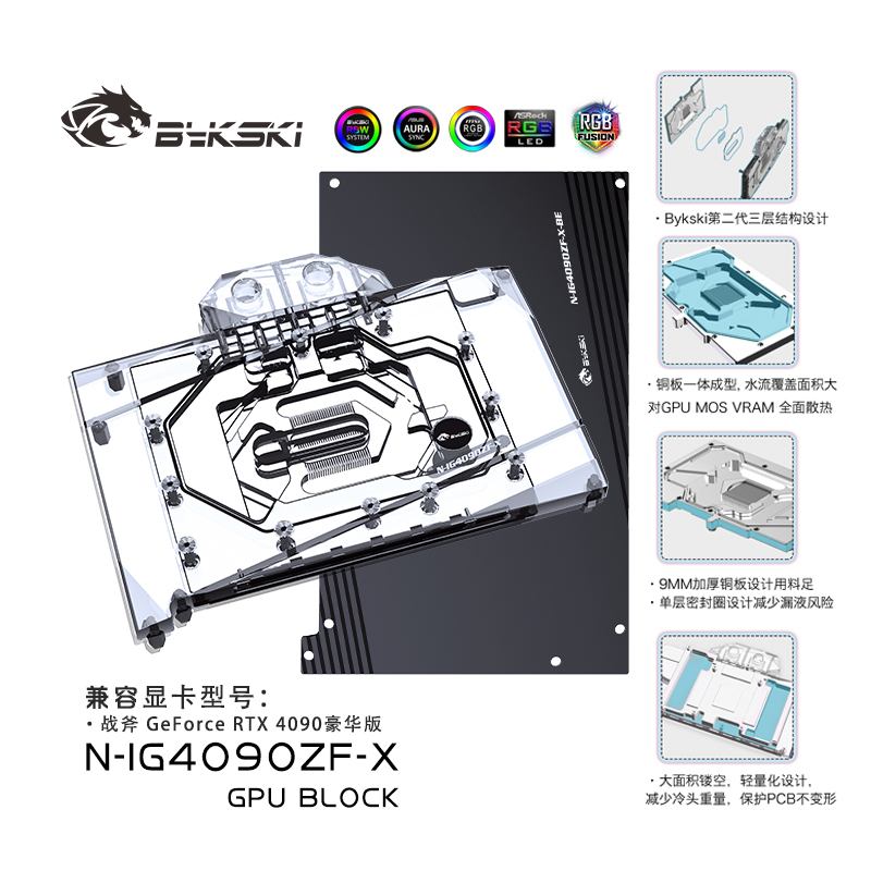 Блок графического процессора B – обзор и цена Rtx 4090 Water Block Full Cover
